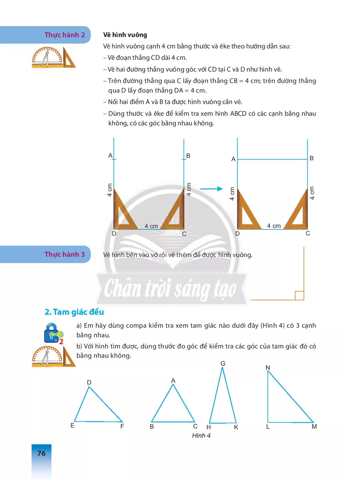 Bài 1. Hình vuông - Tam giác đều - Lục giác đều