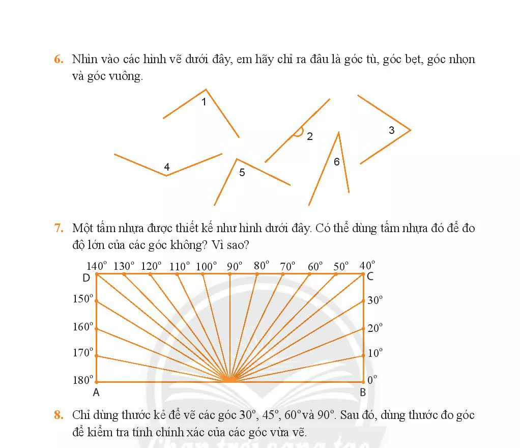 Bài 7. Số đo góc. Các góc đặc biệt 