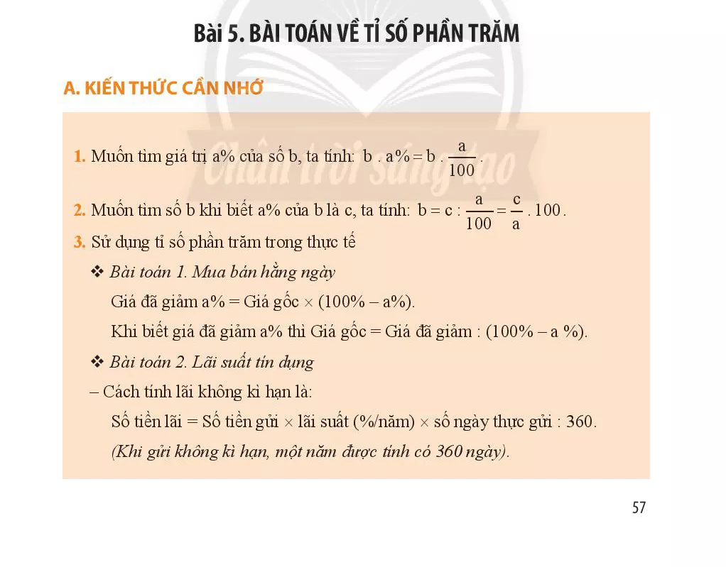 Bài 5. Bài toán về tỉ số phần trăm