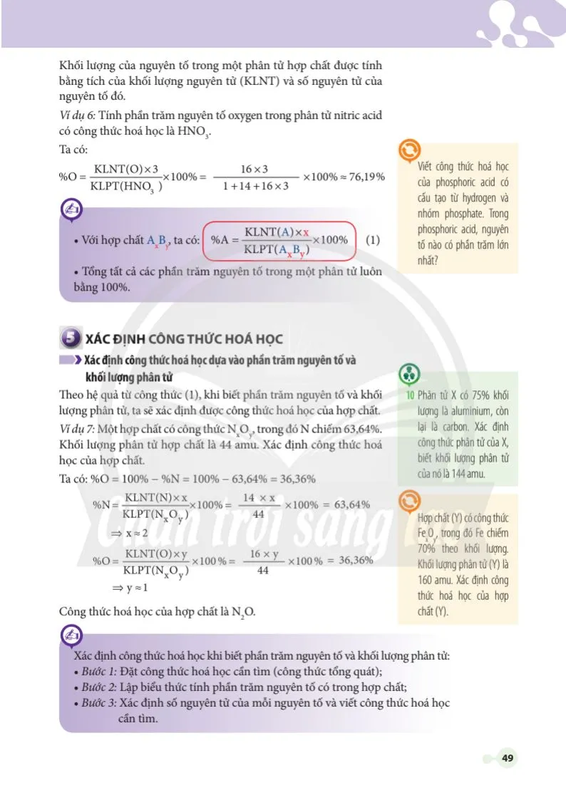 Bài 7. Hoá trị và công thức hoá học