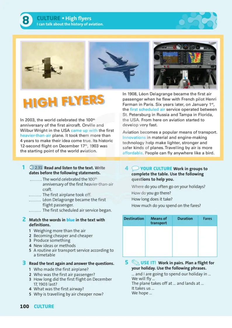 Culture: High flyers p100