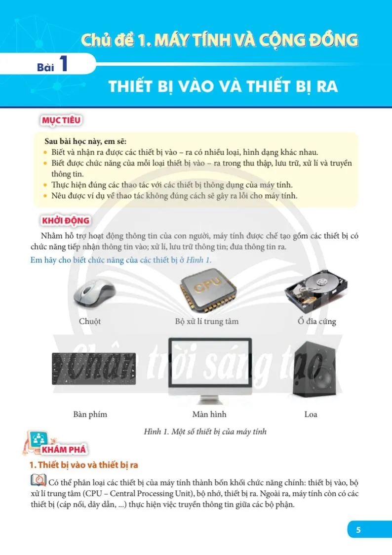 Bài 1. Thiết bị vào và thiết bị ra