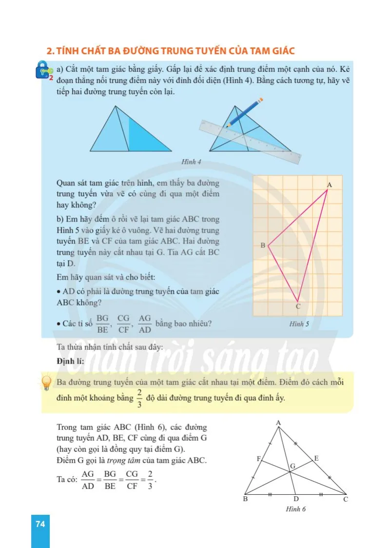 Bài 7.Tính chất ba đường trung tuyến của tam giác 