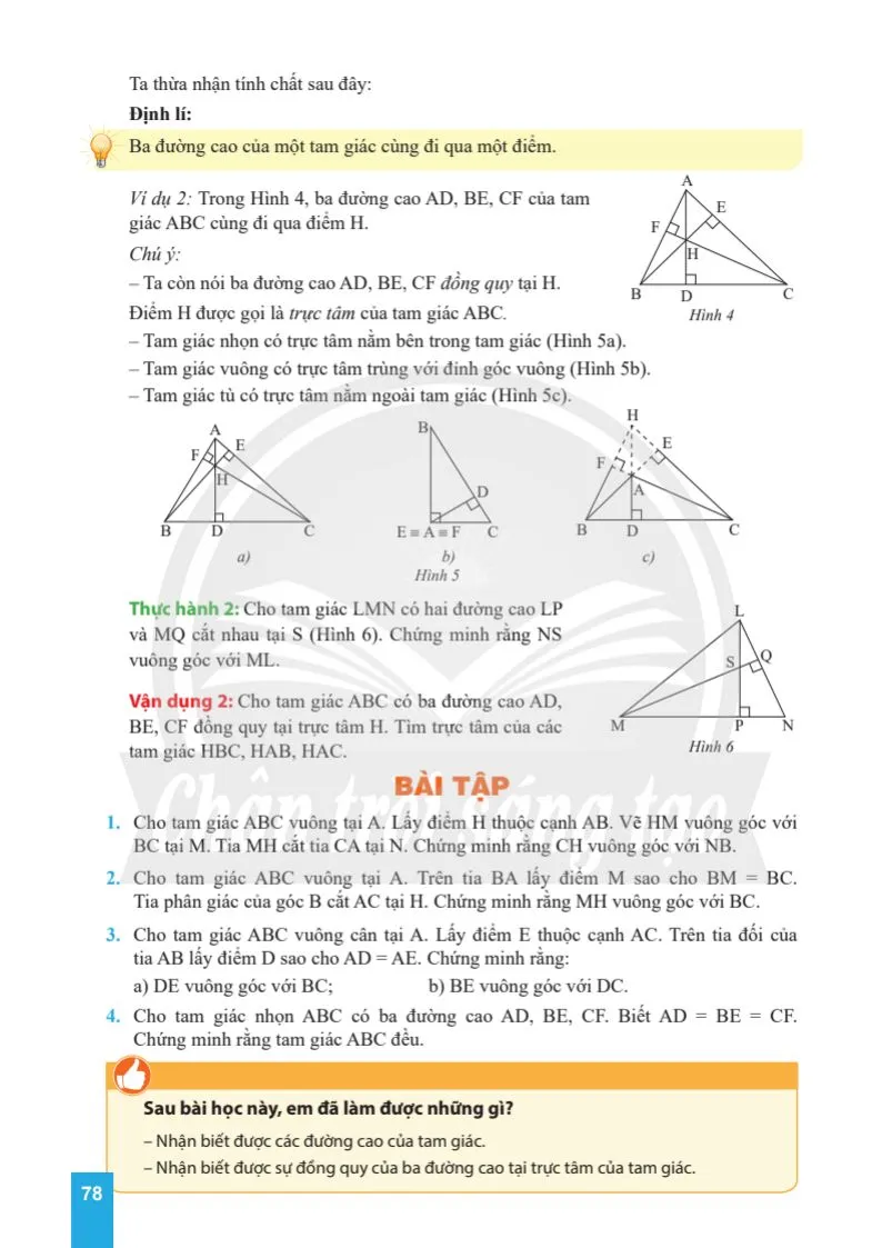 Bài 8. Tính chất ba đường cao của tam giác