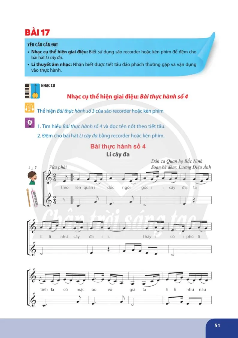 Nhạc cụ thể hiện giai điệu: Bài thực hành số 4