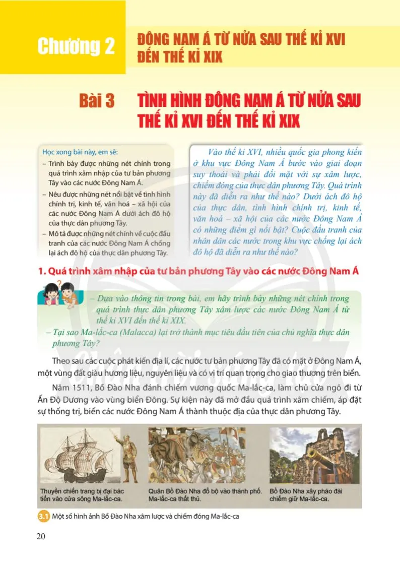 Bài 3. Tình hình Đông Nam Á từ nửa sau thế kỉ XVI đến thế kỉ XIX