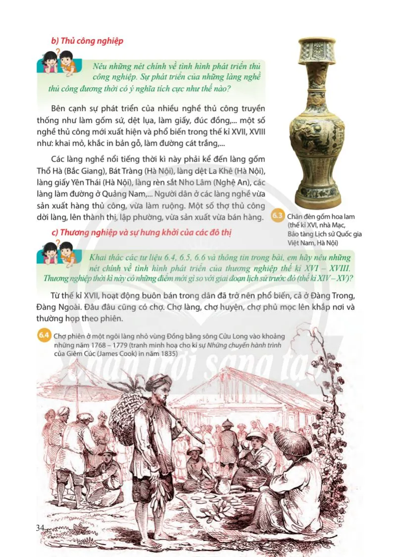 Bài 6. Kinh tế, văn hoá và tôn giáo ở Đại Việt trong các thế kỉ XVI – XVIII