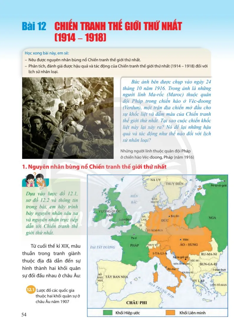 Bài 12. Chiến tranh thế giới thứ nhất (1914 – 1918).