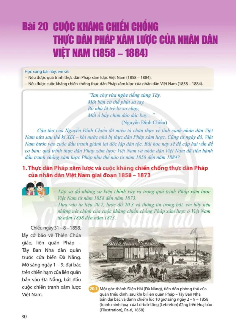 Bài 20. Cuộc kháng chiến chống thực dân Pháp xâm lược của nhân dân Việt Nam (1858 – 1884).