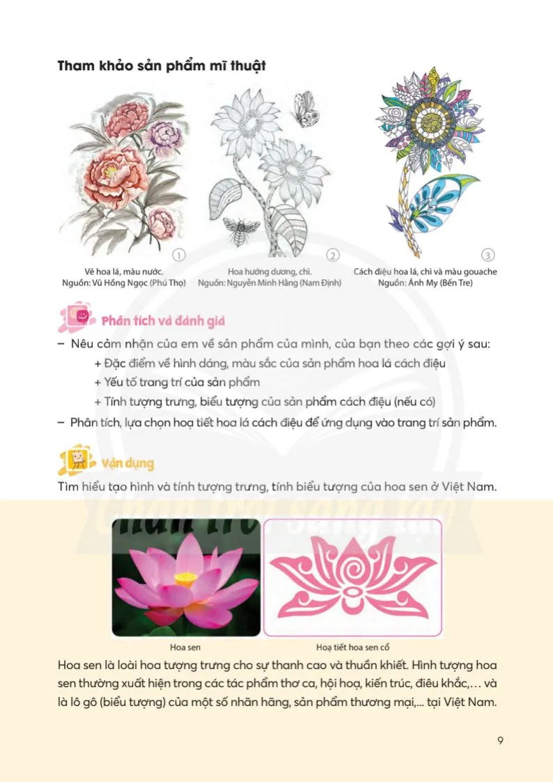 Bài 1: Vẽ và cách điệu hoa lá