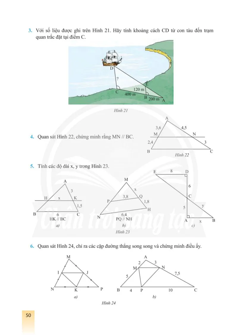 Bài 1. Định lí Thalès trong tam giác