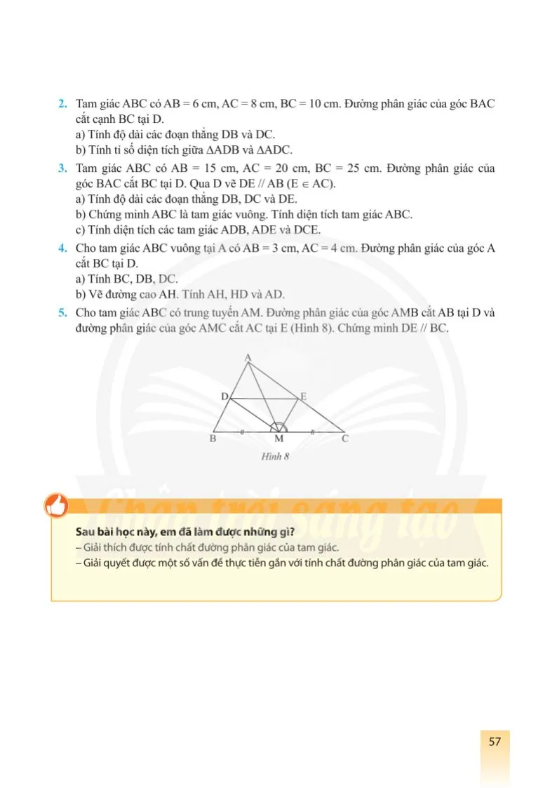 Bài 3. Tính chất đường phân giác của tam giác