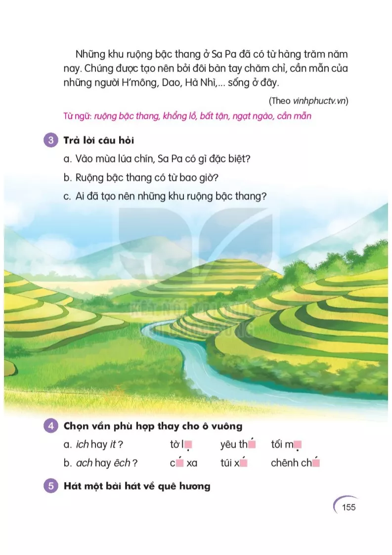 Bài 4: Ruộng bậc thang ở Sa Pa 