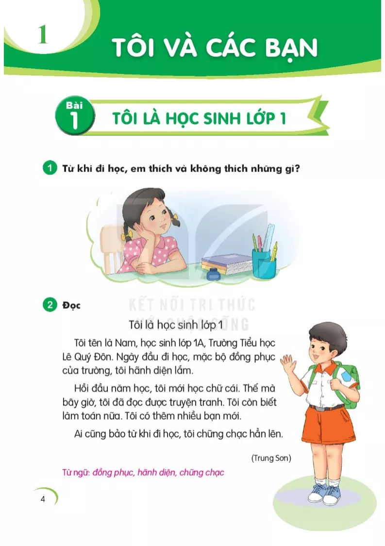 Bài 1: Tôi là học sinh lớp 1