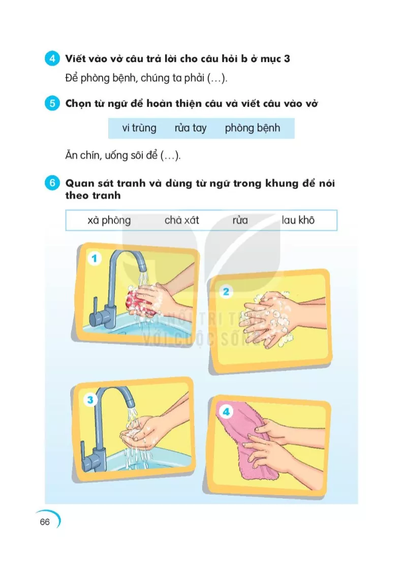 Bài 1: Rửa tay trước khi ăn