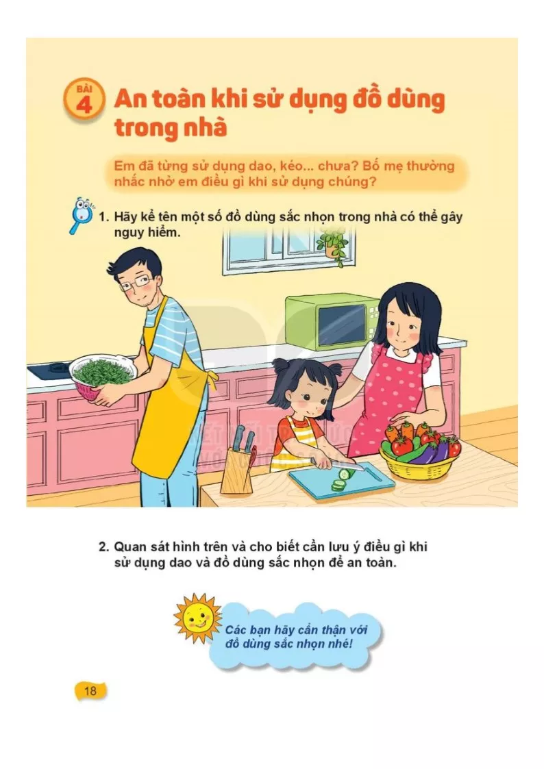 Bài 4: An toàn khi sử dụng đồ dùng trong nhà 