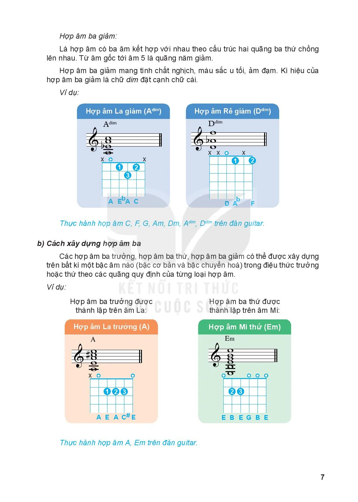 Bài 1: Hợp âm ba, các hợp âm ba chính trong điệu trưởng và điệu thứ
