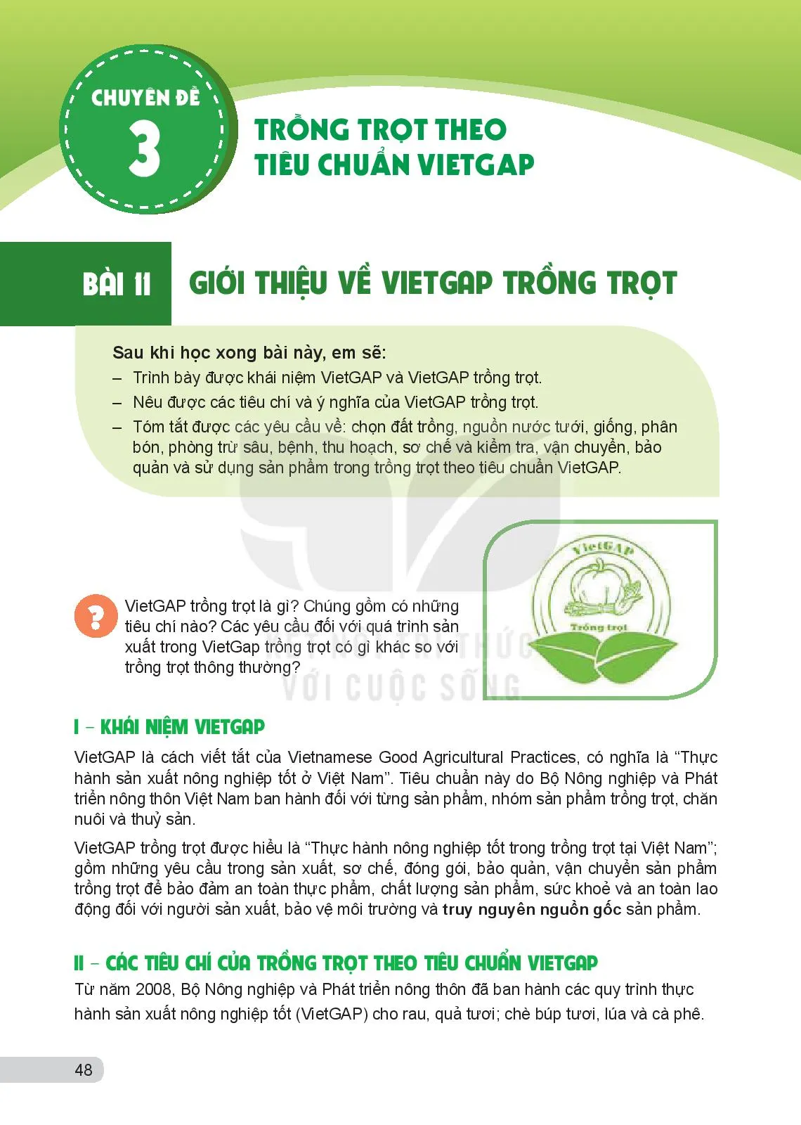 Bài 11. Giới thiệu về VietGAP trồng trọt