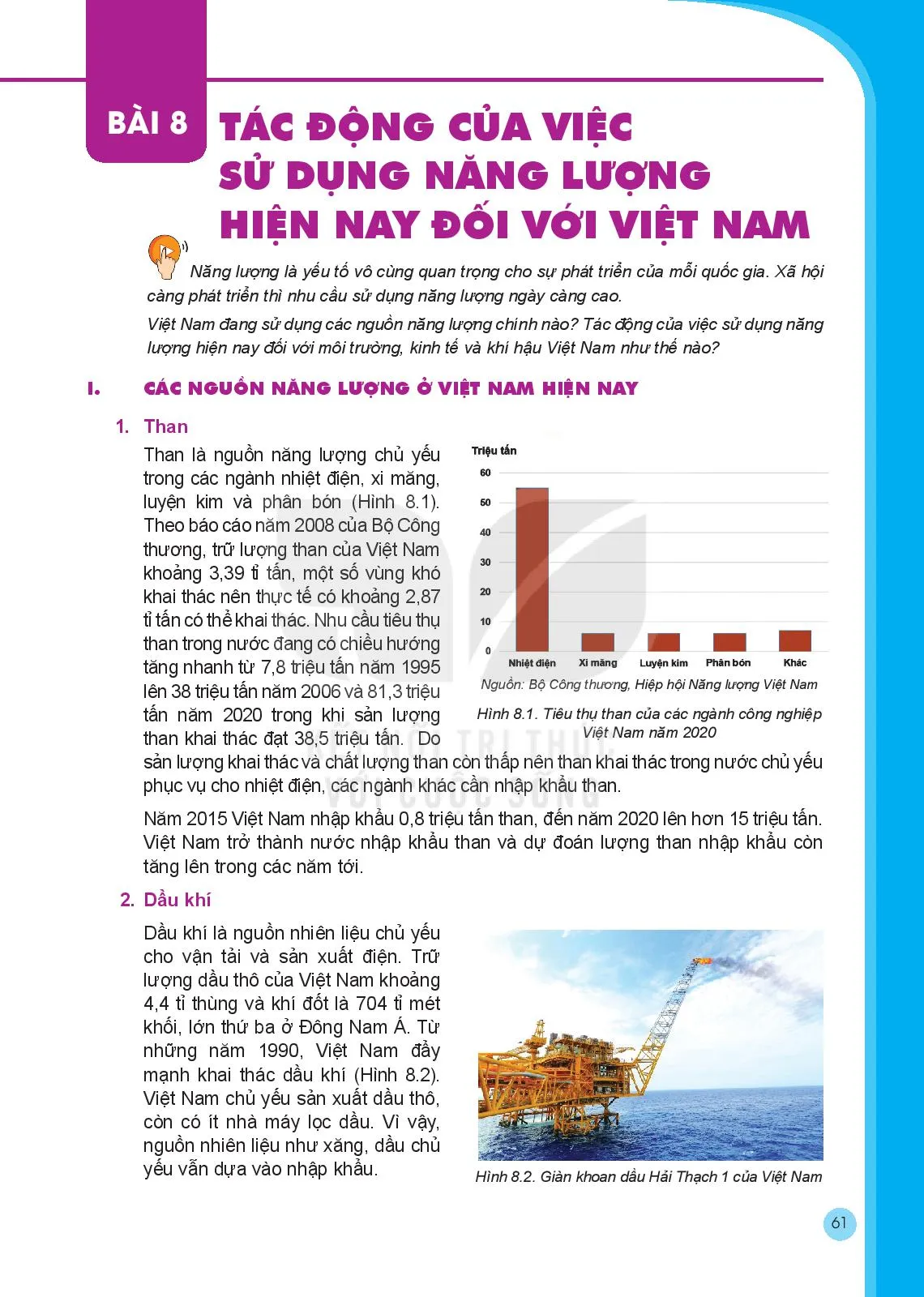 Bài 8. Tác động của việc sử dụng năng lượng hiện nay đối với Việt Nam