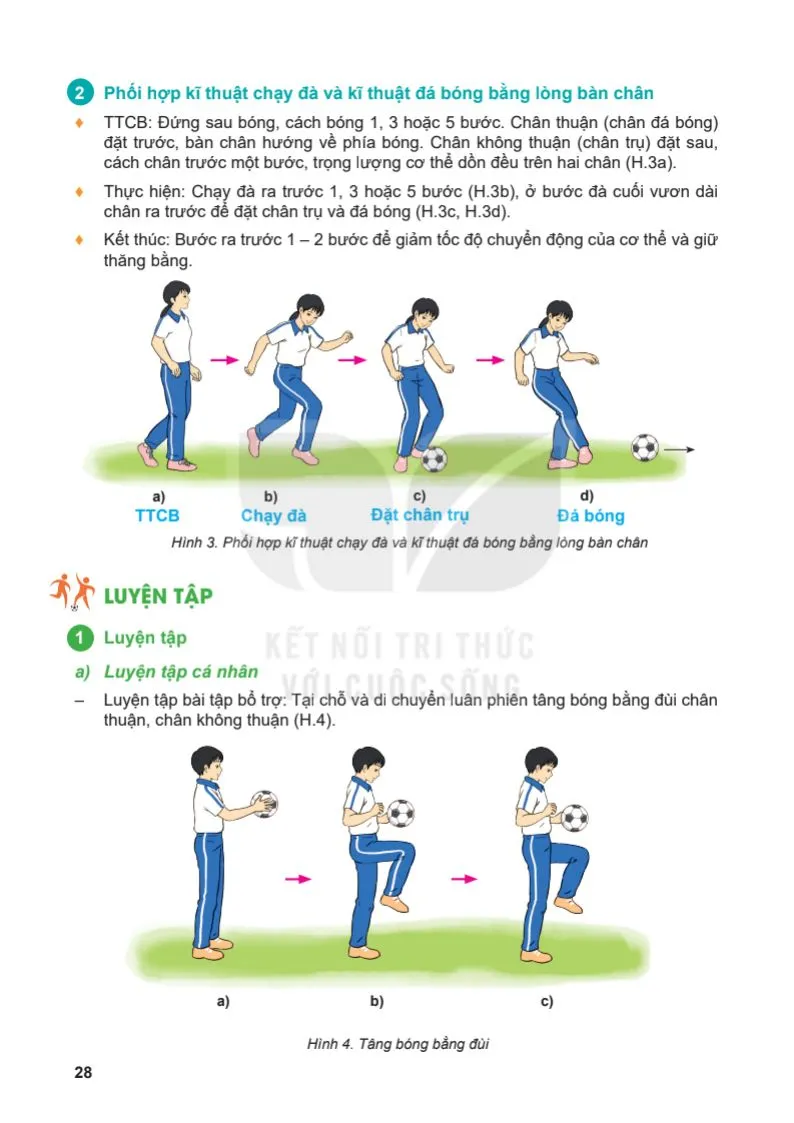 Bài 1. Kĩ thuật đá bóng bằng lòng bàn chân 