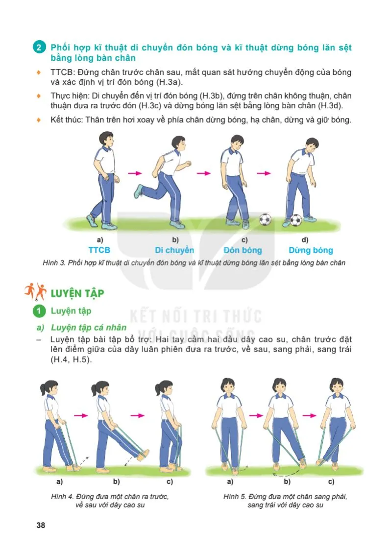 Bài 1. Kĩ thuật dừng bóng lăn sệt bằng lòng bàn chân