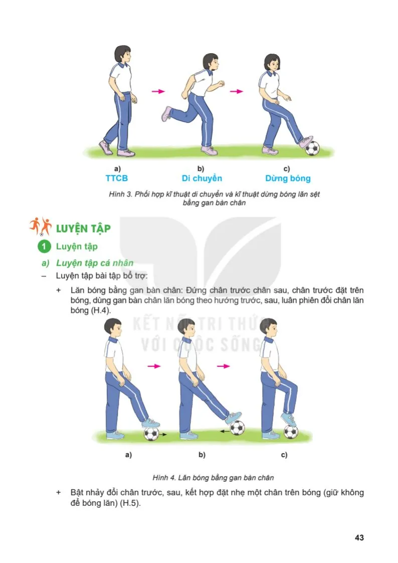 Bài 2. Kĩ thuật dừng bóng lăn sệt bằng gan bàn chân