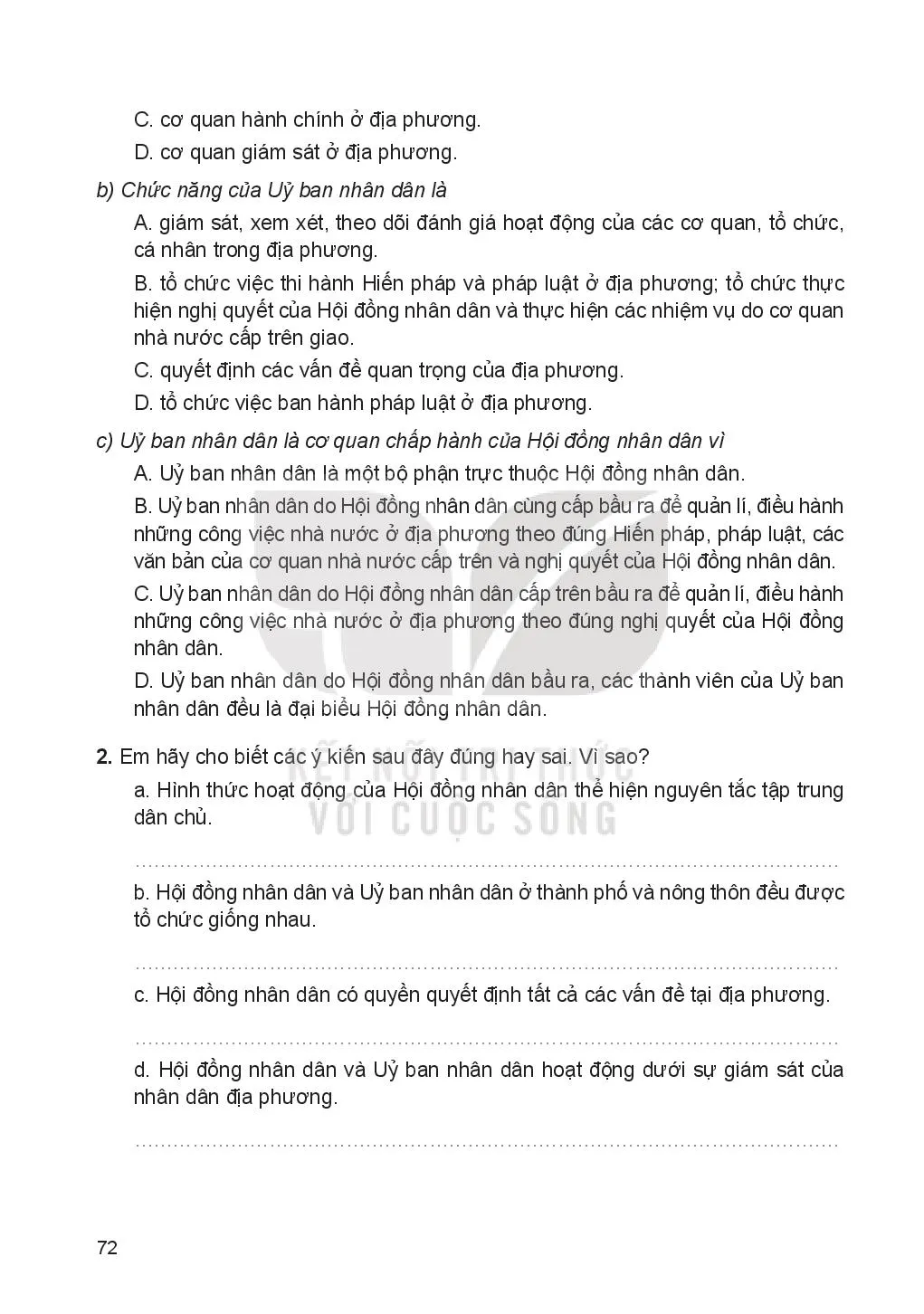 Bài 23: Hội đồng nhân dân và Uỷ ban nhân dân 