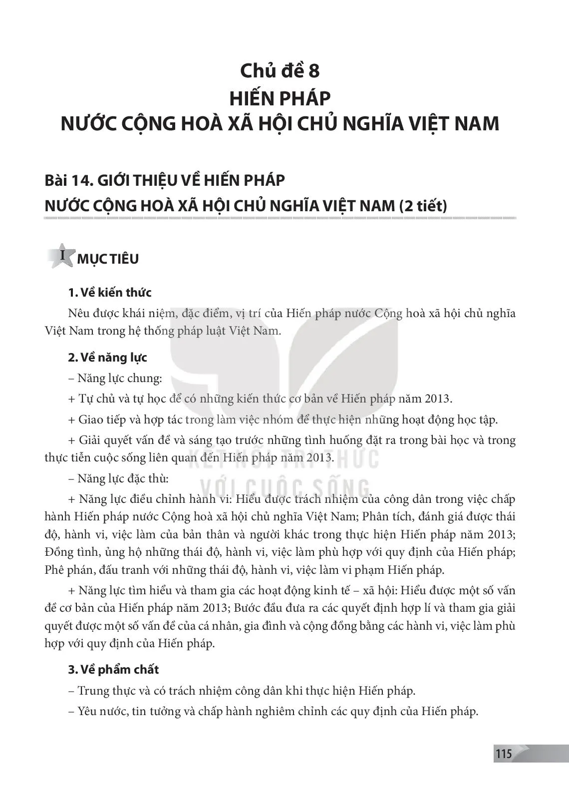 Bài 14: Giới thiệu về Hiến pháp nước Cộng hoà xã hội chủ nghĩa Việt Nam 