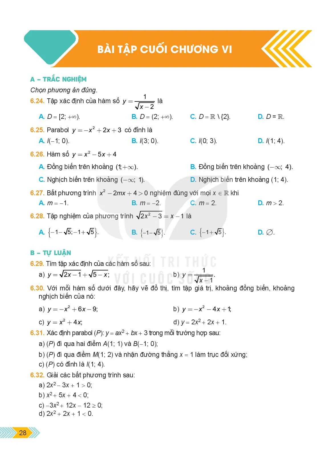 Bài 18. Phương trình quy về phương trình bậc hai