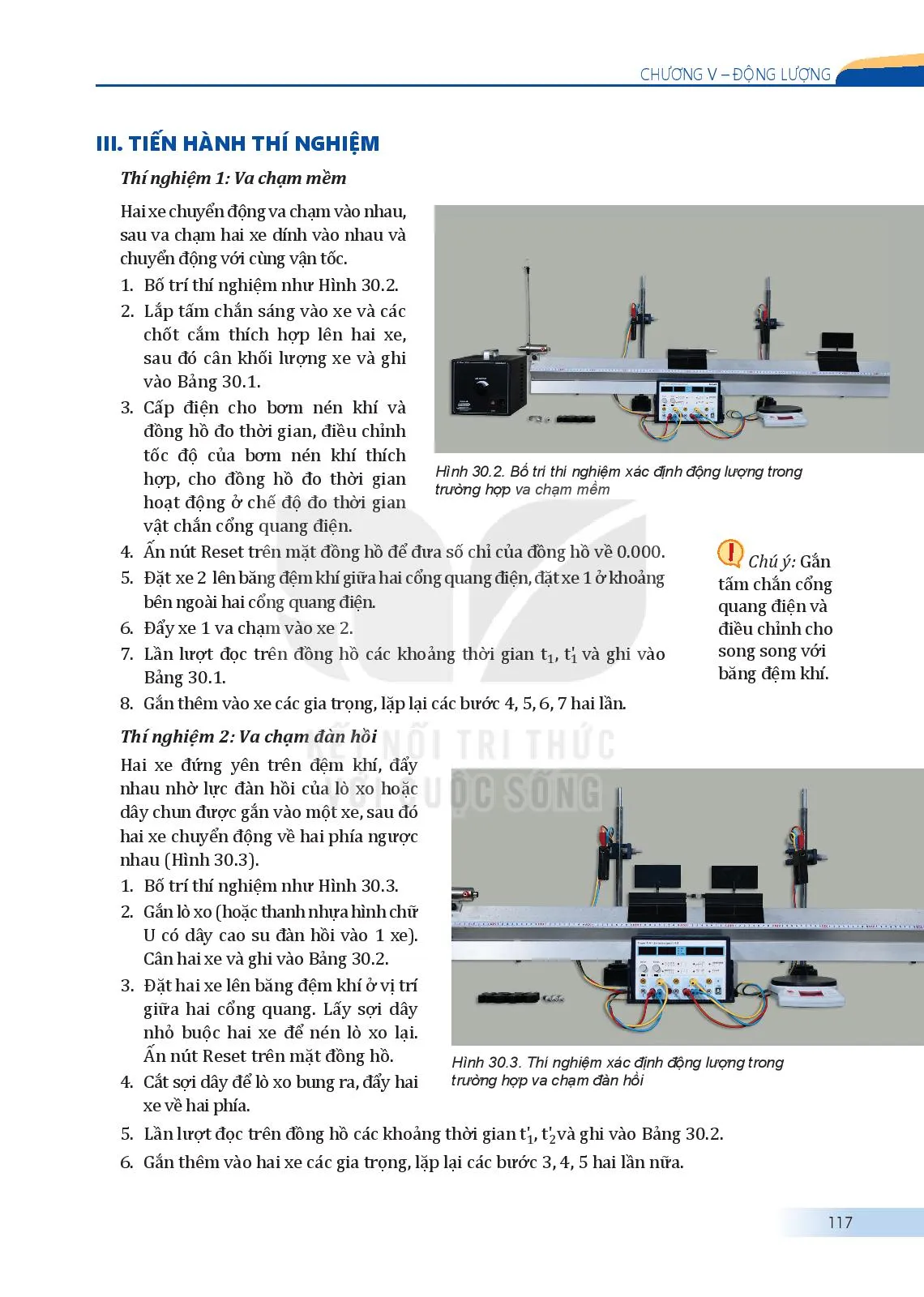 Bài 30. Thực hành: Xác định động lượng của vật trước và sau va chạm