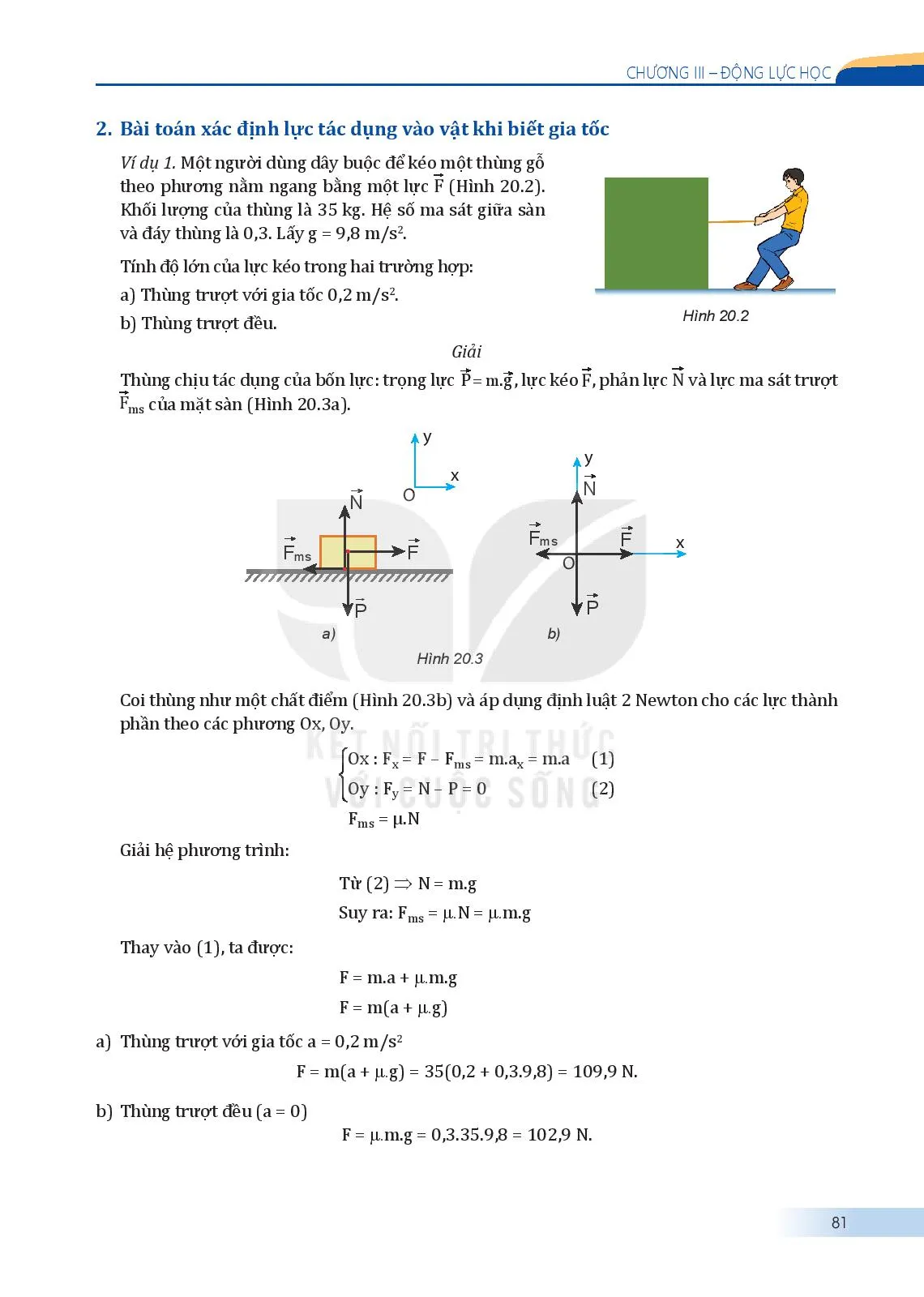 Bài 20. Một số ví dụ về cách giải các bài toán thuộc phần động lực học