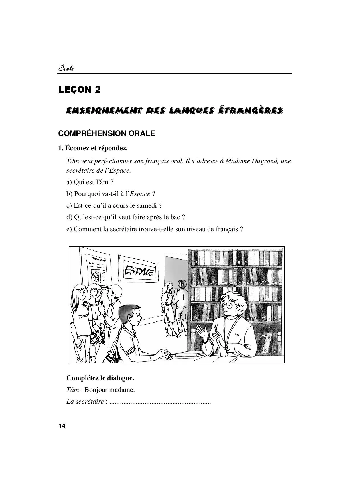 Leçon 2: Enseignement des langues étrangères. 