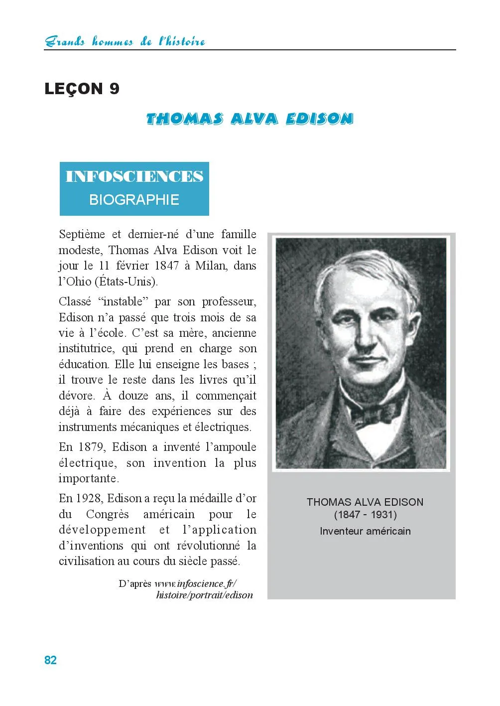 Leçon 9 Thomas Alva Edison
