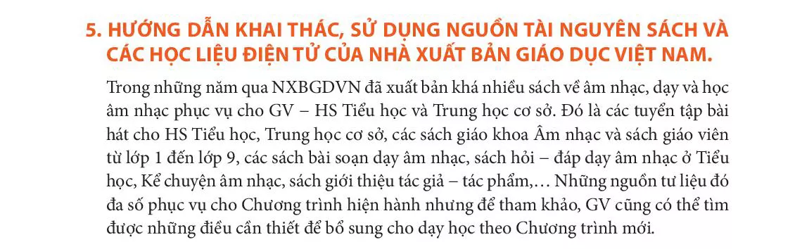 5. Hướng dẫn khai thác, sử dụng nguồn tài nguyên sách và các học liệu điện tử của Nhà xuất bản Giáo dục Việt Nam 