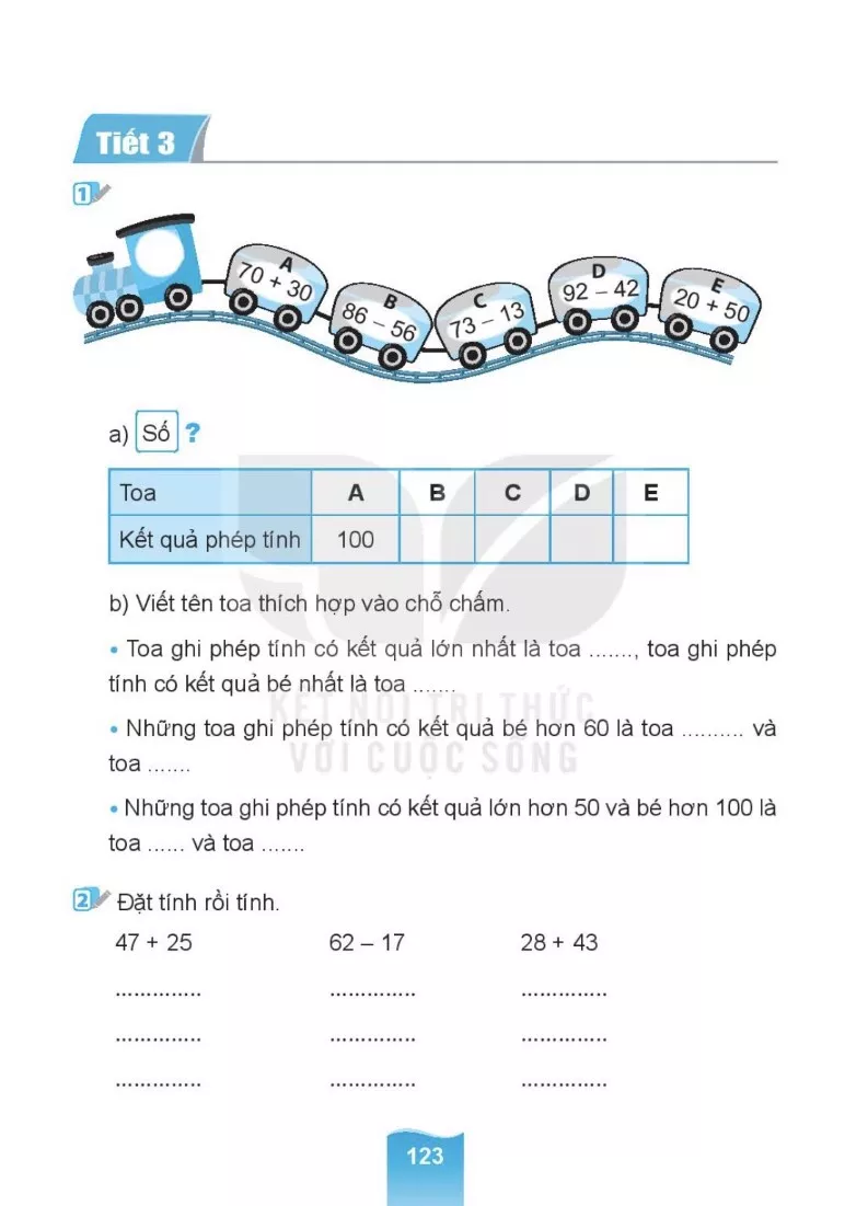 Bài 33. Ôn tập phép cộng, phép trừ trong phạm vi 20, 100