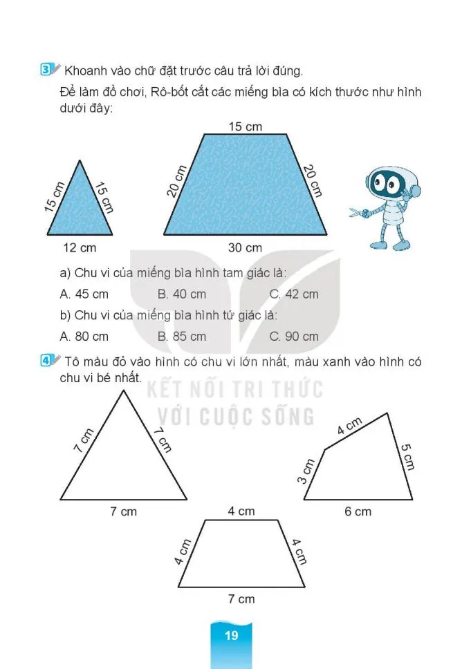 Bài 50. Chu vi hình tam giác, hình tứ giác, hình chữ nhật, hình vuông ....