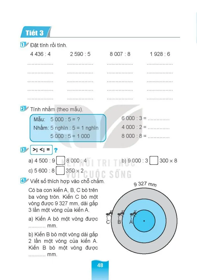 Bài 57. Chia số có bốn chữ số cho số có một chữ số 