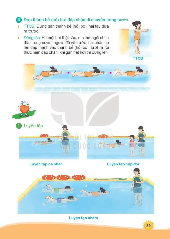 Bài 3. Động tác đập chân trong nước.