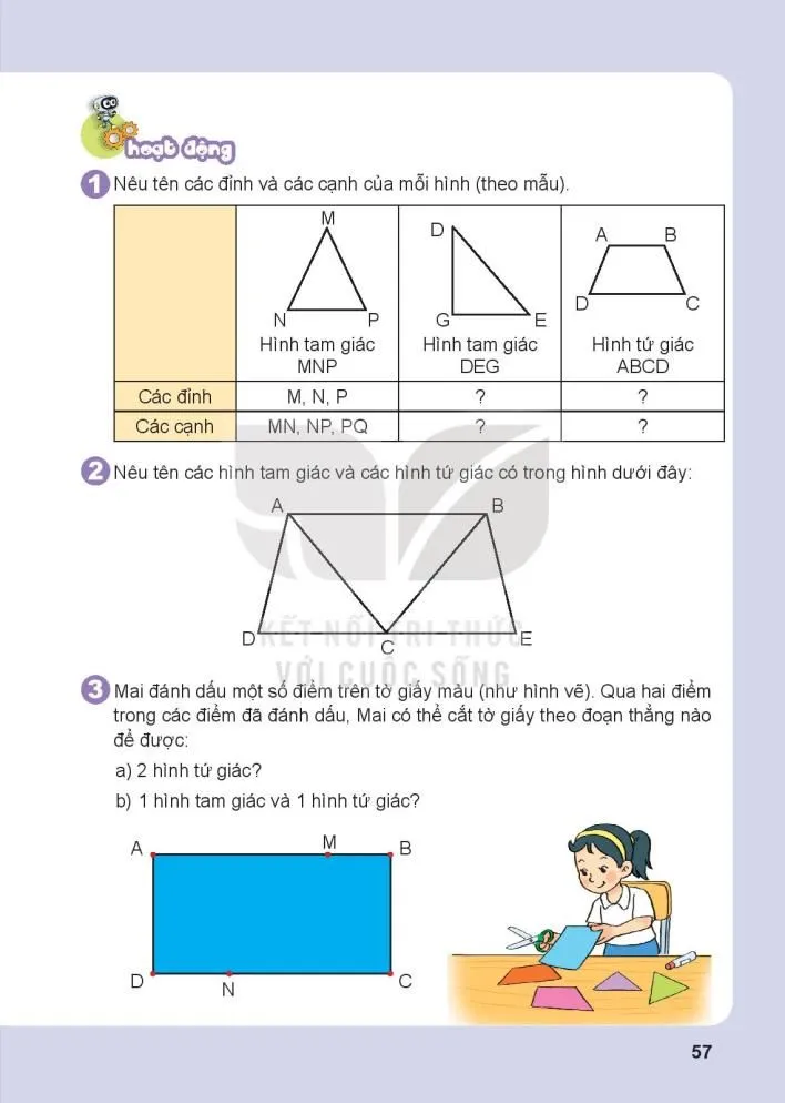 Bài 19. Hình tam giác, hình tứ giác. Hình chữ nhật, hình vuông