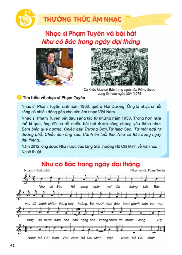 Thường thức âm nhạc: Nhạc sĩ Phạm Tuyền và bài hát Như Có Bác Hồ trong ngày vui đại thắng 