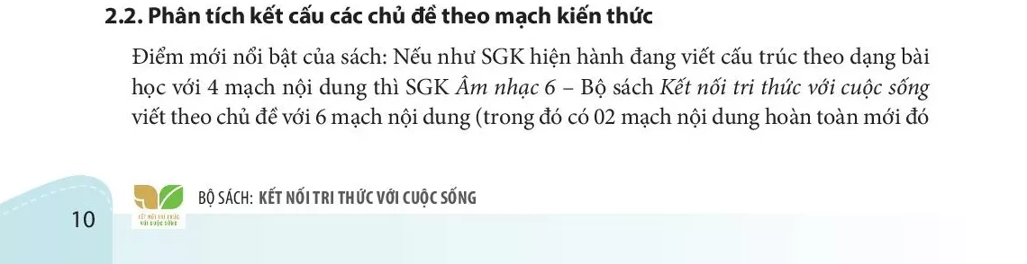 2.2. Phân tích kết cấu các chủ đề theo mạch kiến thức