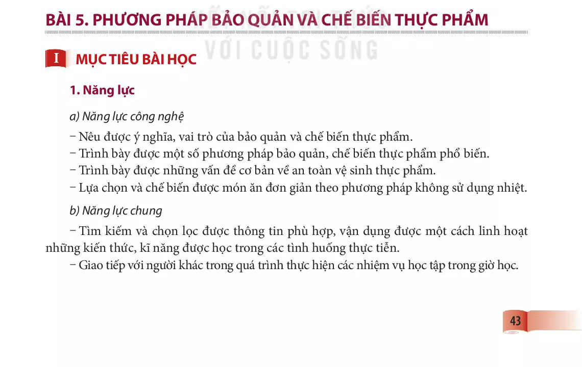 Bài 5. Phương pháp bảo quản và chế biến thực phẩm