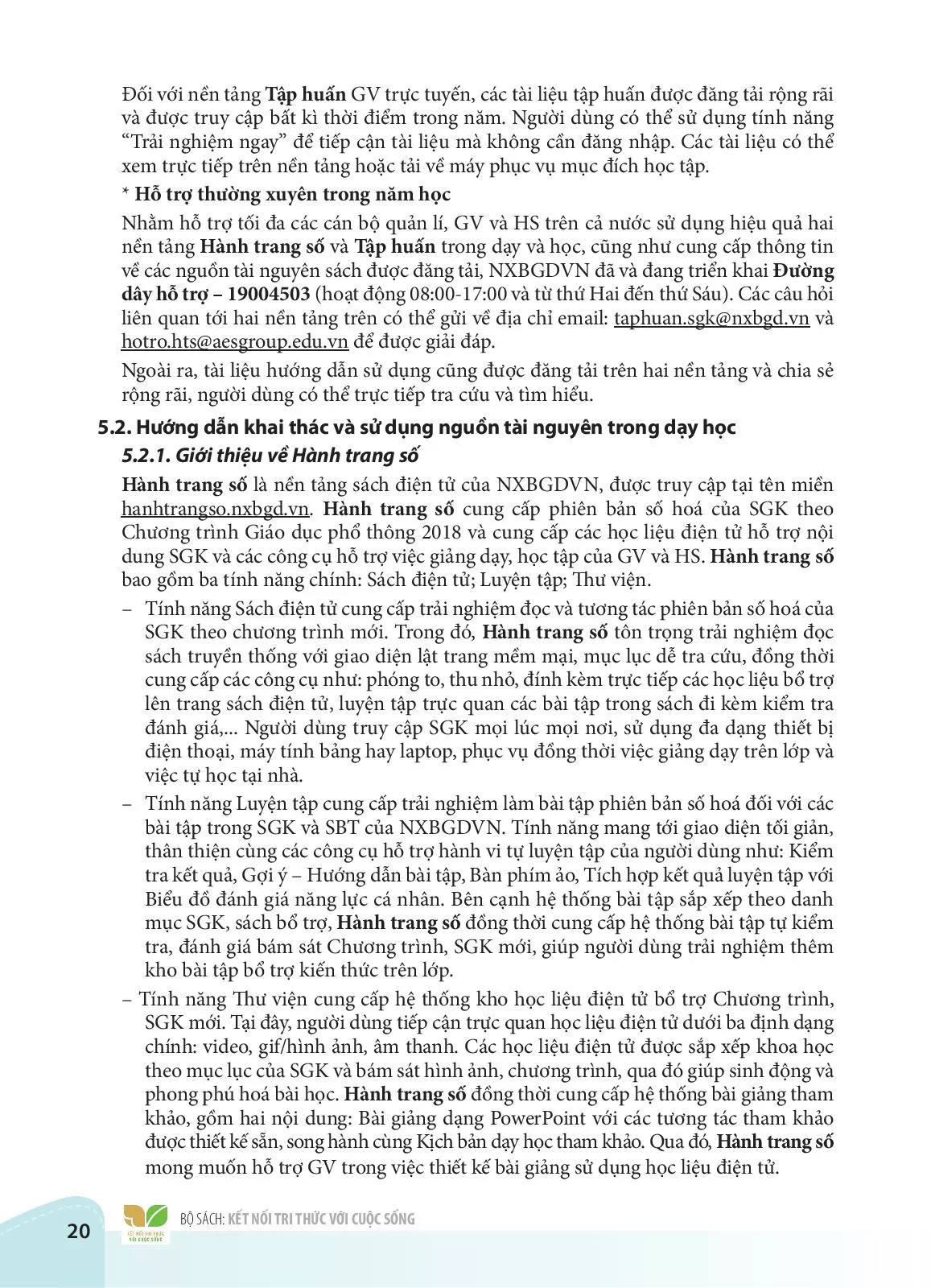 5. HƯỚNG DẪN SỬ DỤNG NGUỒN TÀI NGUYÊN SÁCH VÀ CÁC HỌC LIỆU ĐIỆN TỬ CỦA NHÀ XUẤT BẢN GIÁO DỤC VIỆT NAM