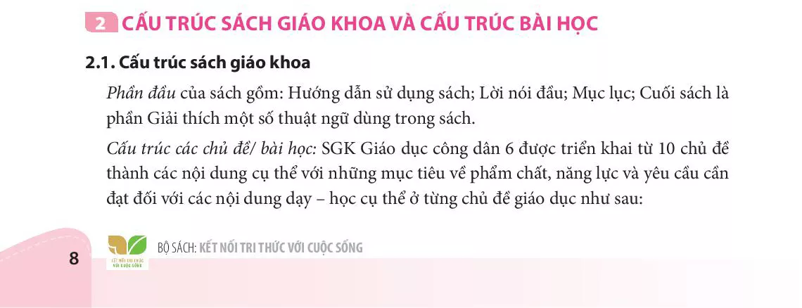 2. CẤU TRÚC SÁCH GIÁO KHOA VÀ CẤU TRÚC BÀI HỌC