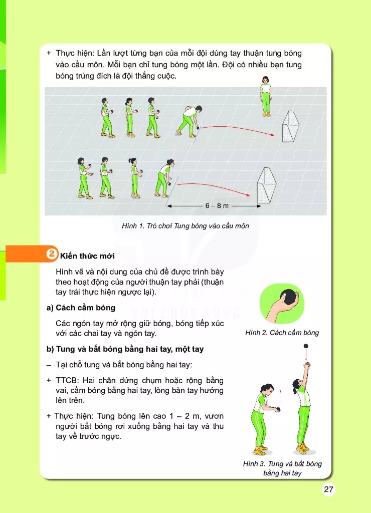 Bài 1. Các động tác bổ trợ kĩ thuật ném bóng 