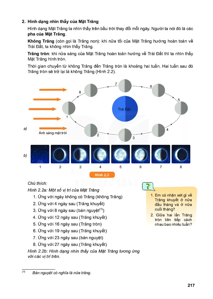 Bài 2. Mặt Trăng 