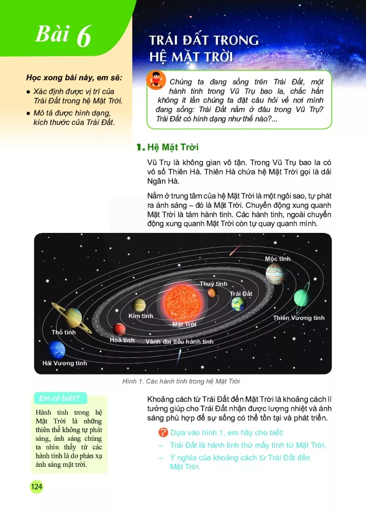 Bài 6. Trái Đất trong hệ Mặt Trời 