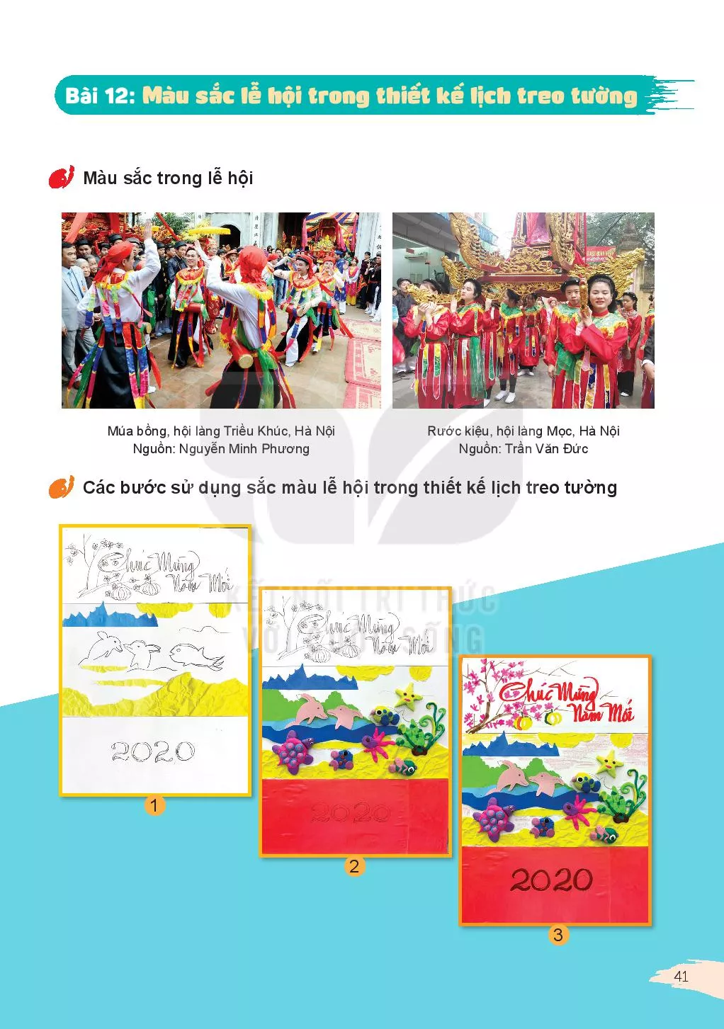 Bài 12: Màu sắc lễ hội trong thiết kế lịch treo tường 