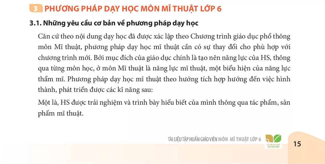 3.1 Những yêu cầu cơ bản về phương pháp dạy học