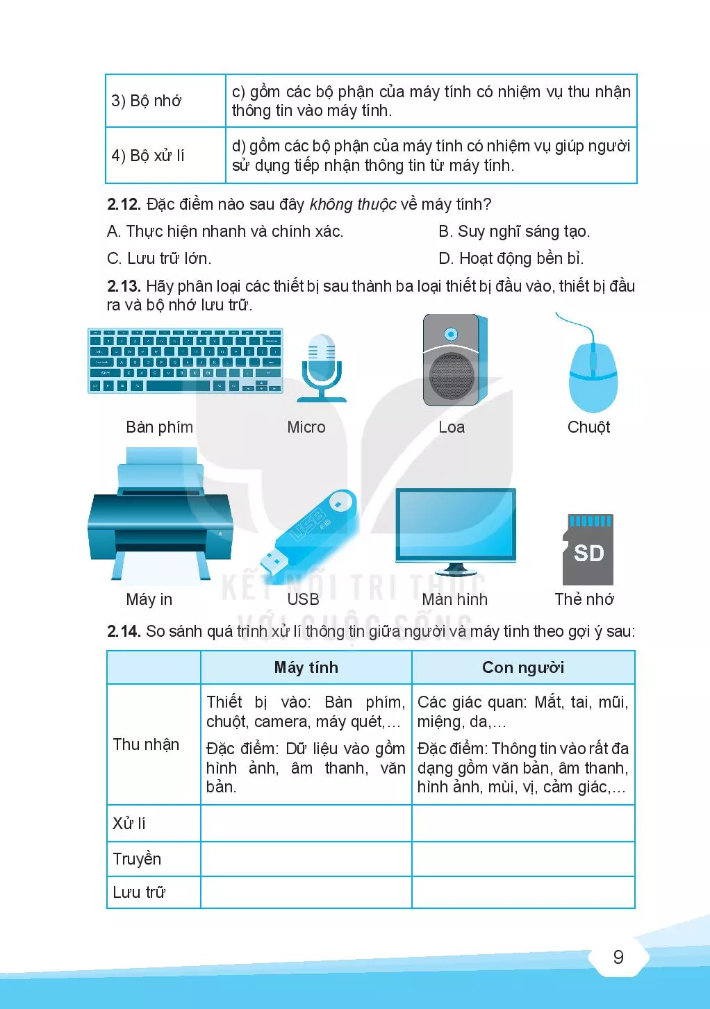 Bài 2. Xử lí thông tin